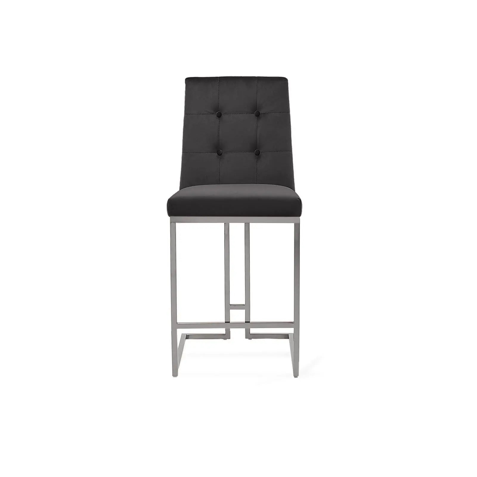 Cameron Silver Black Counter Bar Stool RG