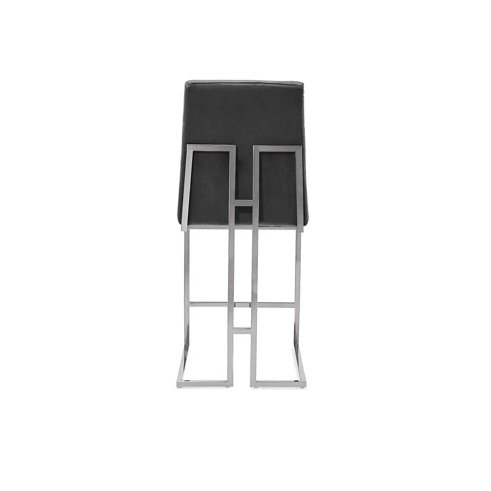 Cameron Silver Black Counter Modern Bar Stool RG