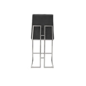 Cameron Silver Black Counter Modern Bar Stool RG