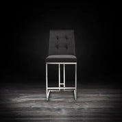 Cameron Silver Black Counter Modern Bar Stool RG