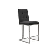 Cameron Silver Black Counter Stylish Bar Stool RG