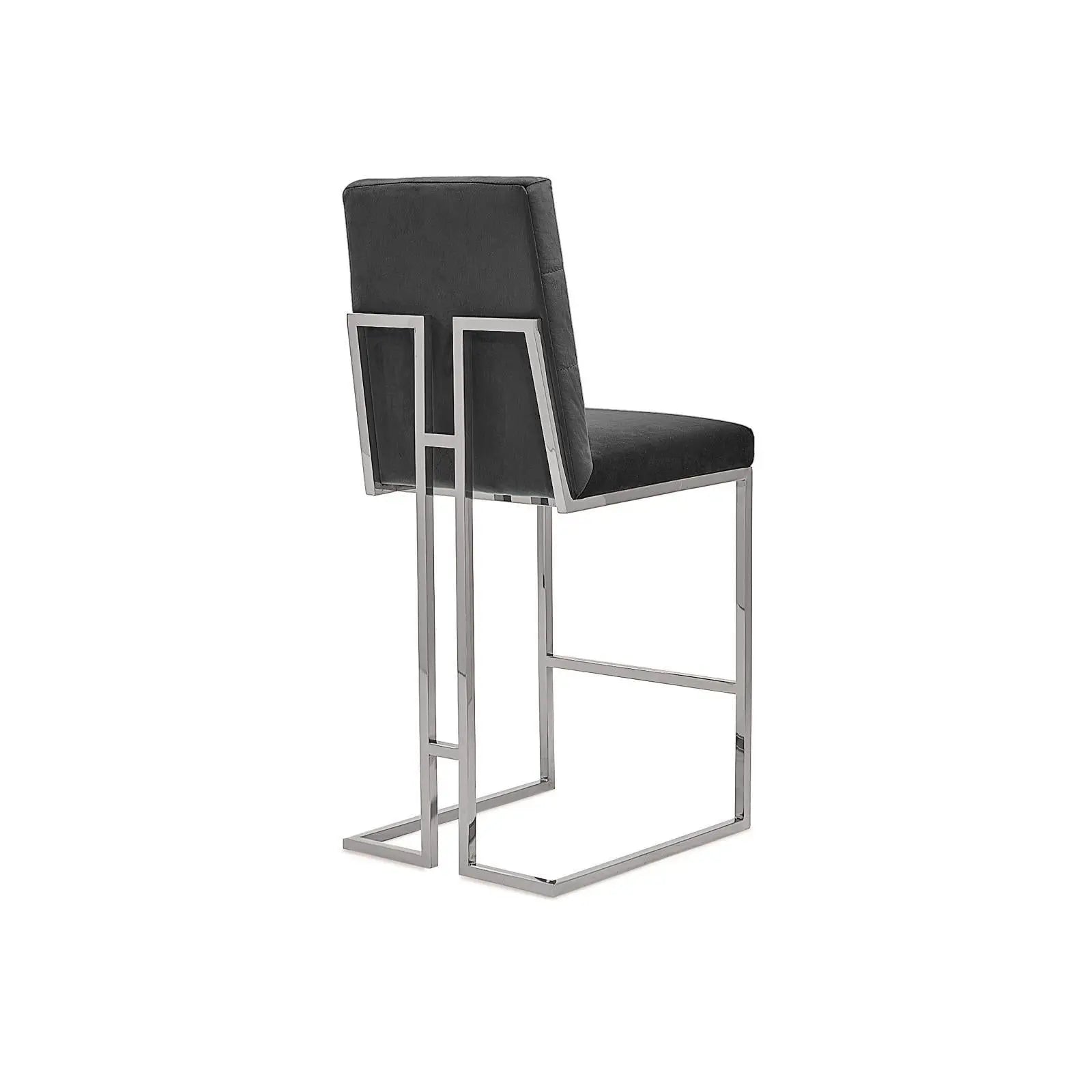 Cameron Silver Black Luxury Bar Stool RG