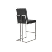Cameron Silver Black Luxury Bar Stool RG