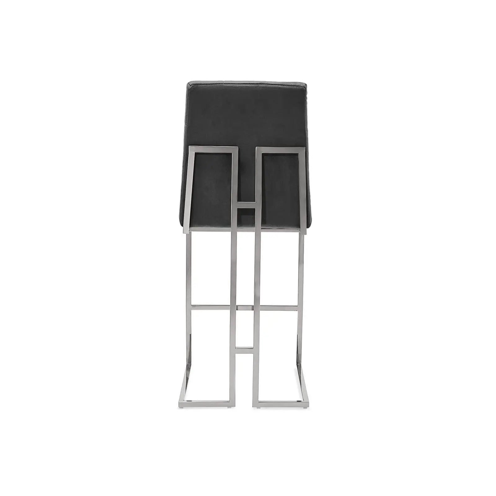 Cameron Silver Black Modern Bar Stool RG