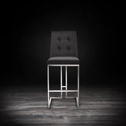 Cameron Silver Black Modern Bar Stool RG