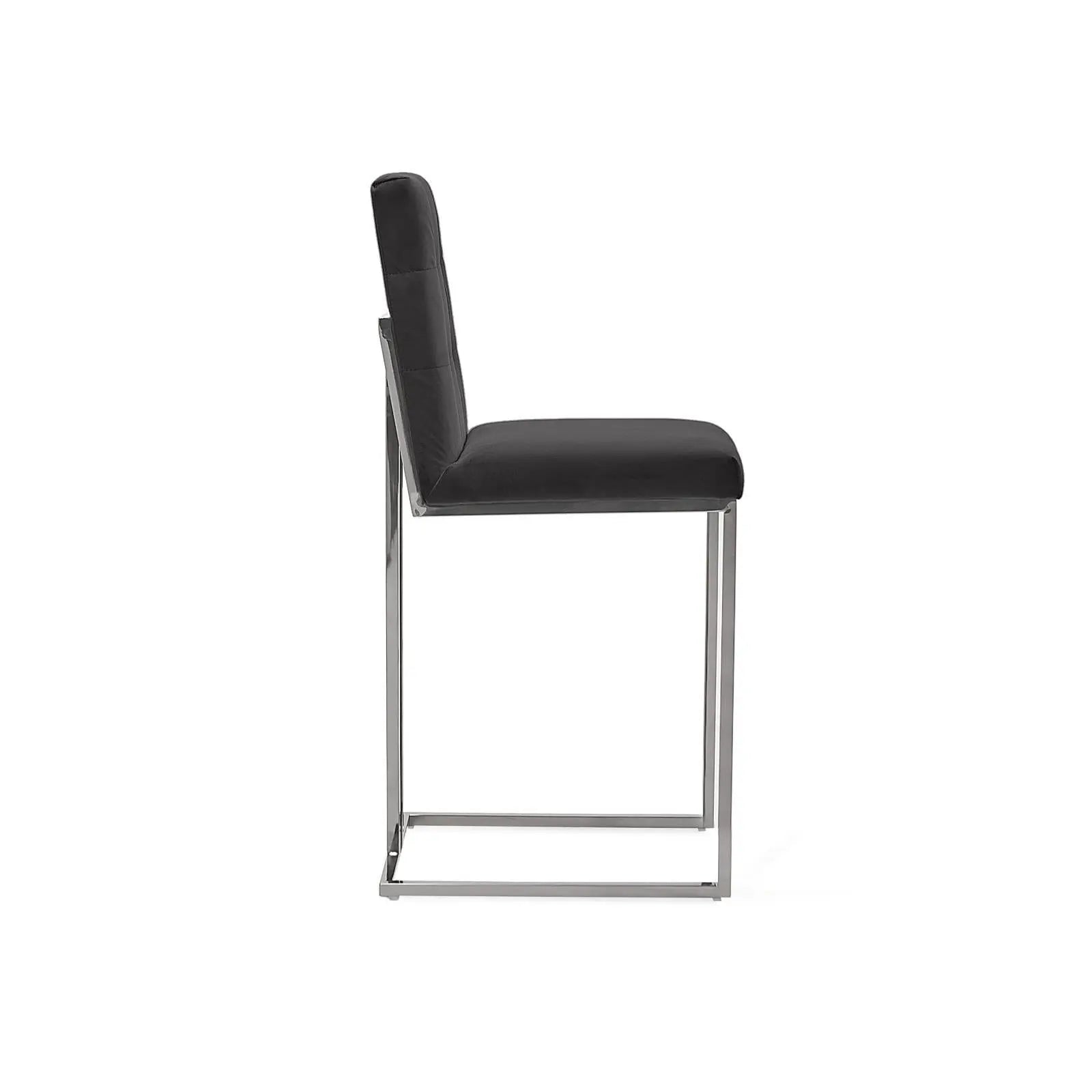 Cameron Silver Black Roberto Grassie Bar Stool RG