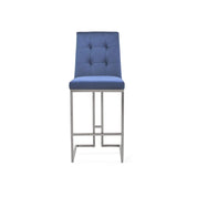 Cameron Silver Dark Blue Bar Stool RG