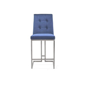 Cameron Silver Dark Blue Counter Bar Stool RG
