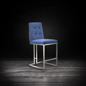 Cameron Silver Dark Blue Counter Stylish Bar Stool RG