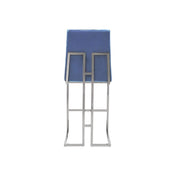 Cameron Silver Dark Blue Modern Bar Stool RG