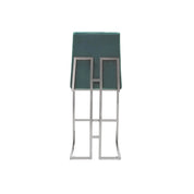 Cameron Silver Dark Green Modern Bar Stool RG