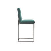 Cameron Silver Dark Green Roberto Grassie Bar Stool RG