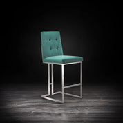 Cameron Silver Dark Green Stylish Bar Stool RG