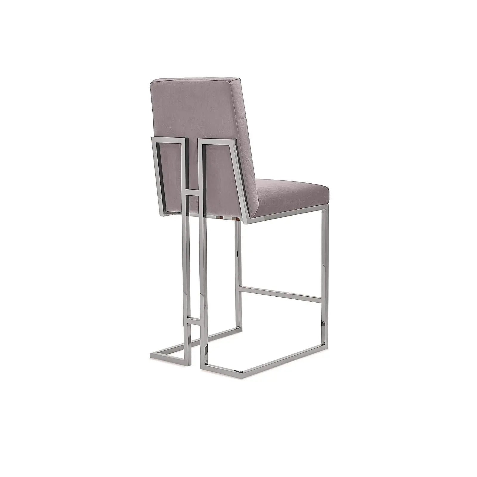 Cameron Silver Gray Counter Luxury Bar Stool RG