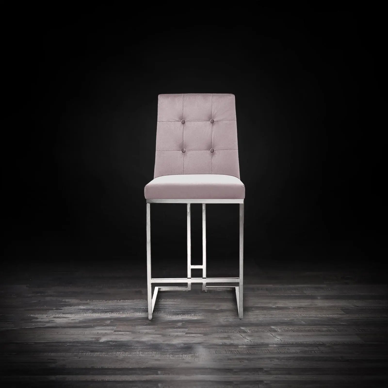 Cameron Silver Gray Counter Modern Bar Stool RG