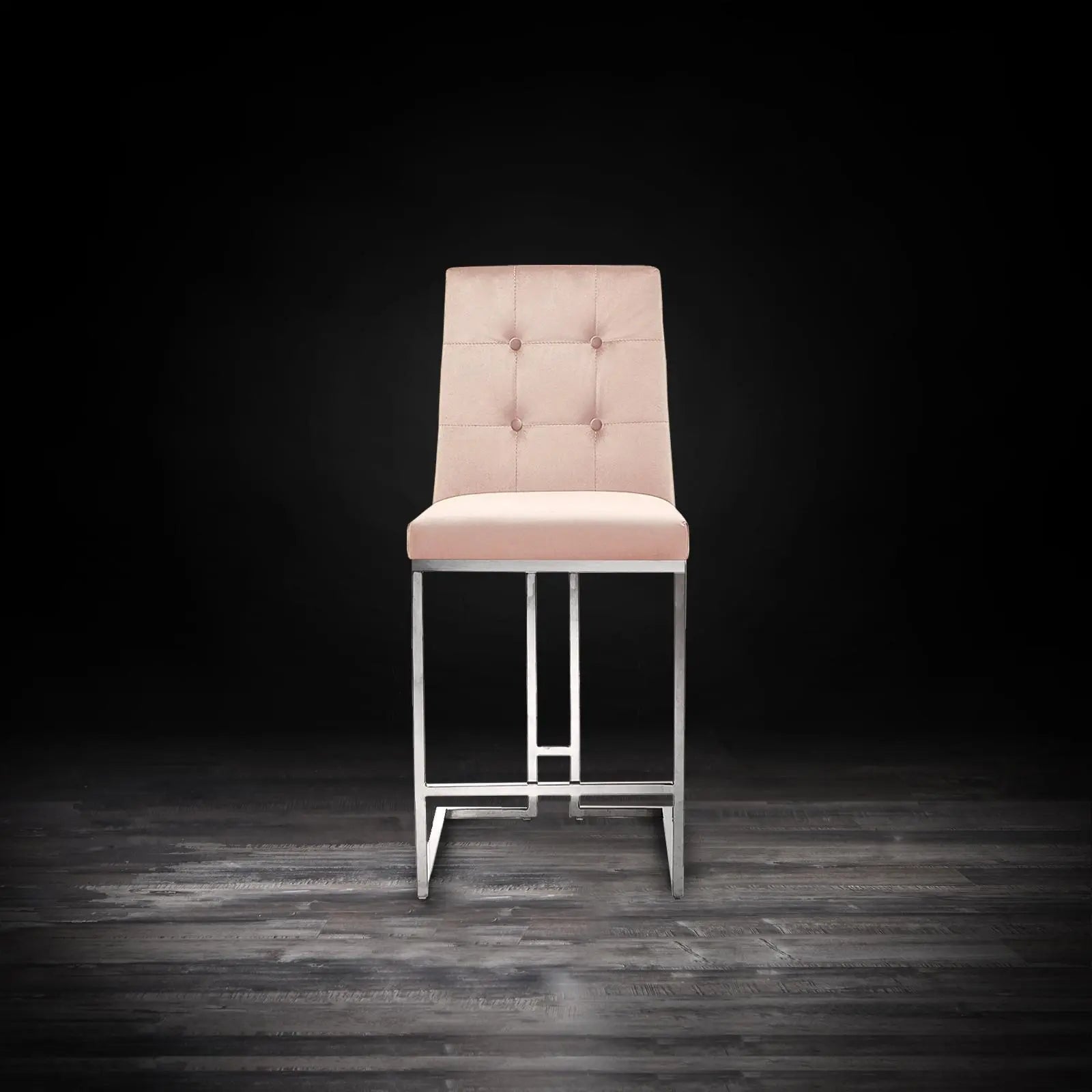 Cameron Silver Taupe Counter Modern Bar Stool RG