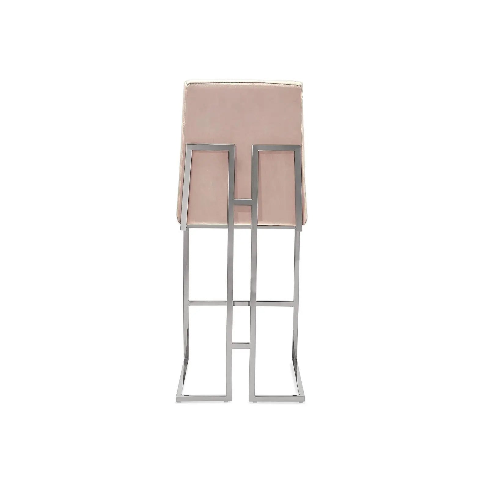 Cameron Silver Taupe Modern Bar Stool RG
