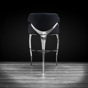 Caprice Silver Black Luxury Bar Stool