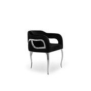 Caprice Silver Black Stylish Dining Chair