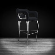 Caprice Silver Black Stylish Bar Stool