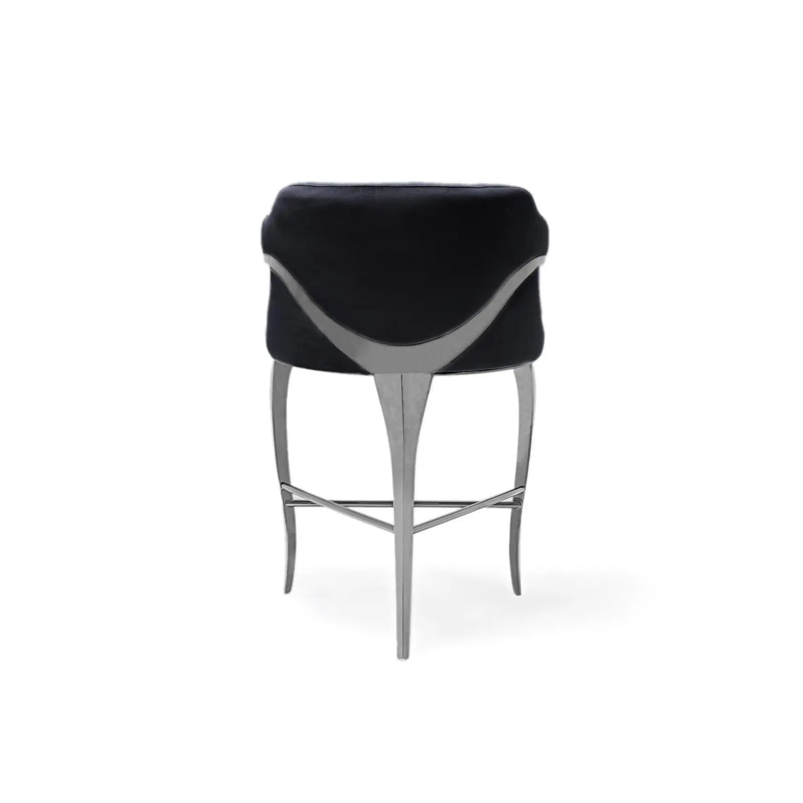 Caprice Silver Counter Black Roberto Grassie Bar Stool