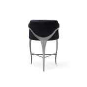 Caprice Silver Counter Black Roberto Grassie Bar Stool