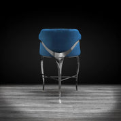 Caprice Silver Counter Dark Blue Roberto Grassie Bar Stool
