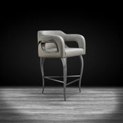 Caprice Silver Counter Gray Stylish Bar Stool