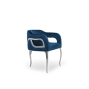 Caprice Silver Dark Blue Stylish Dining Chair