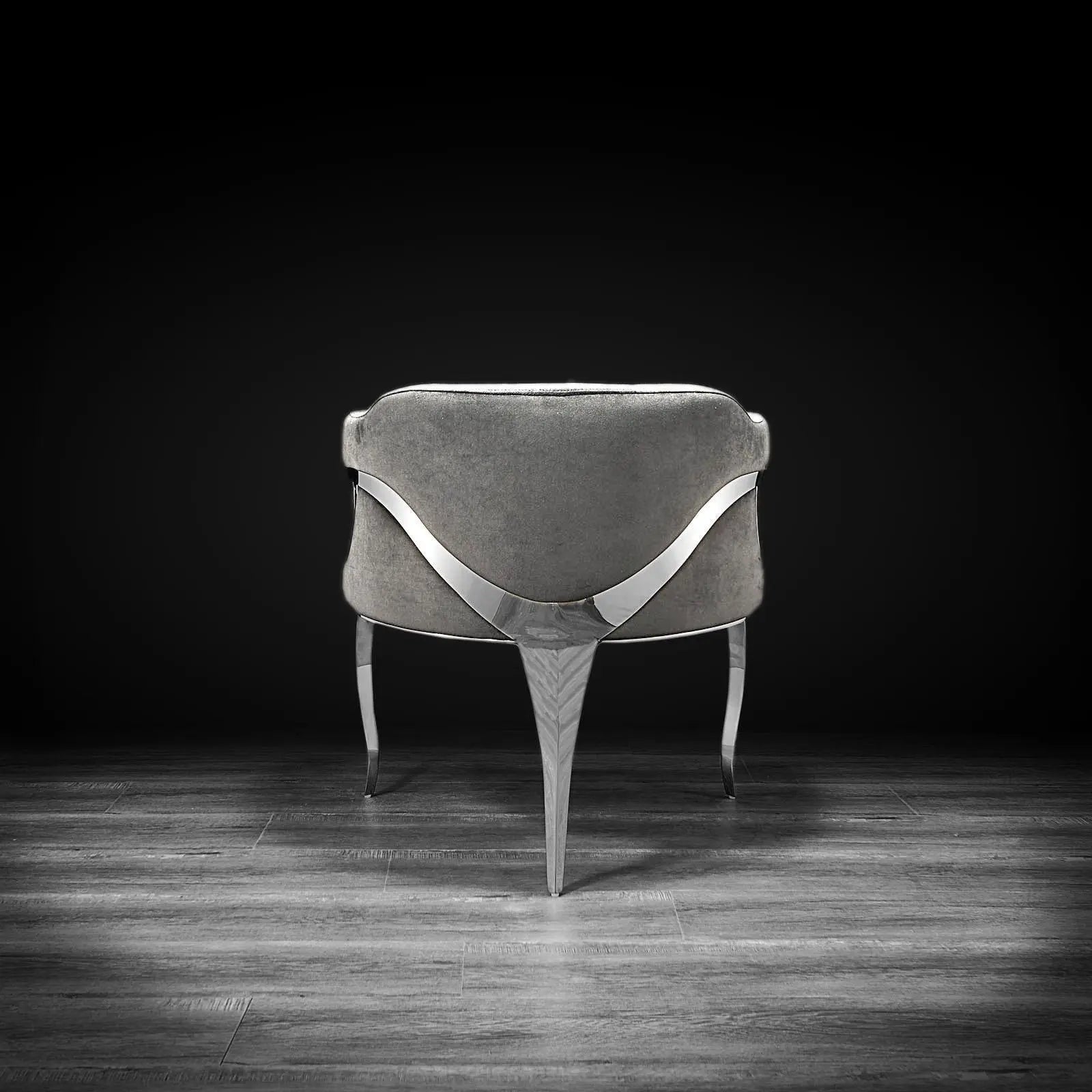 Caprice Silver Gray Modern Dining Chair