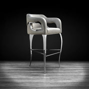 Caprice Silver Gray Stylish Bar Stool