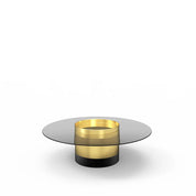 Cerchio Titanium Gold Polished Stainless Steel Base Small Coffee Table RG