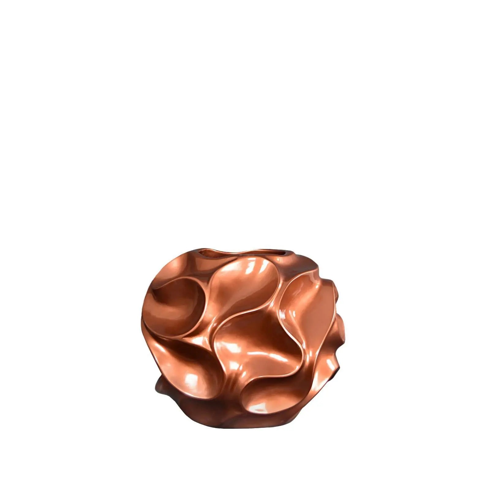 Copper Silk Round Vase