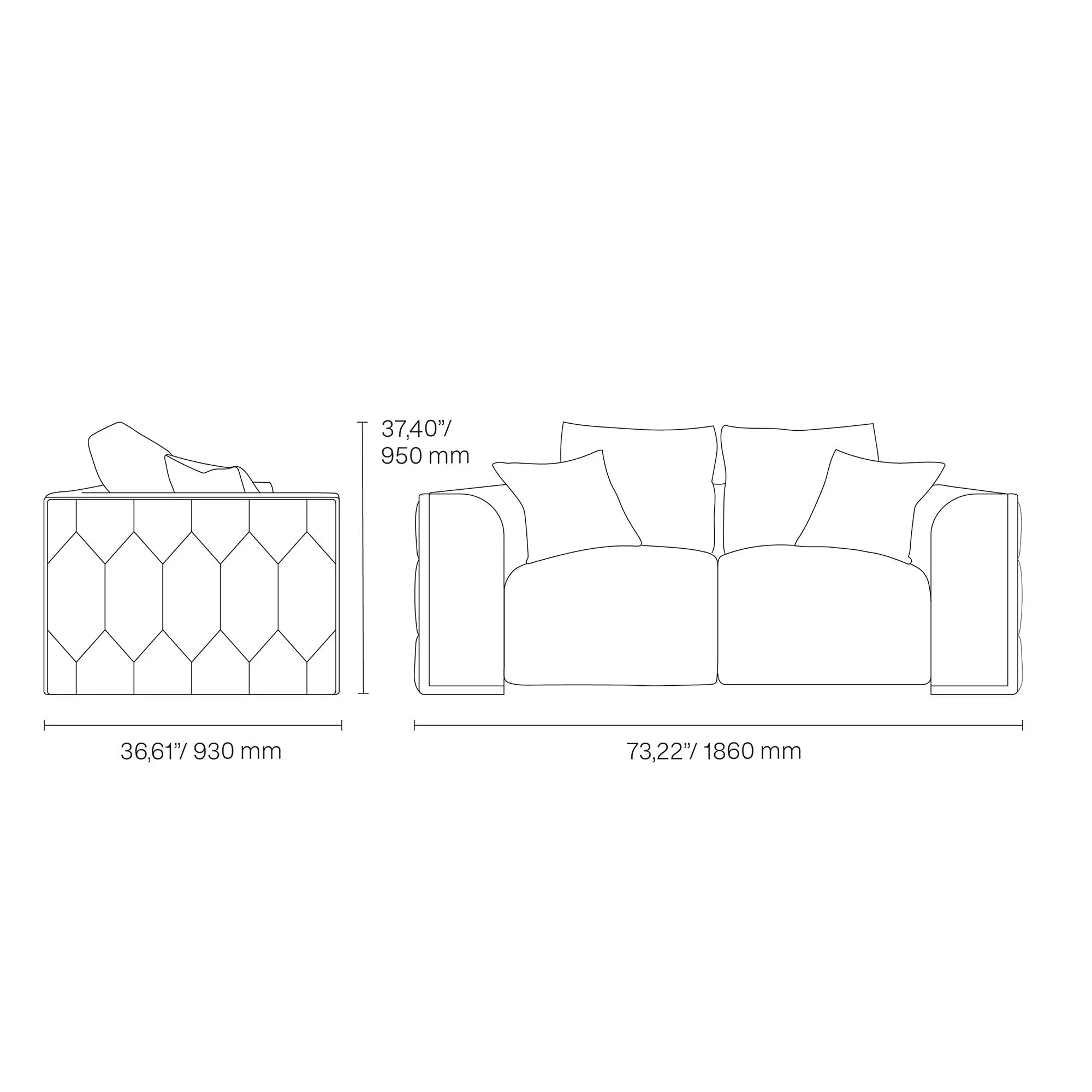 Dino Loveseat Dims RG
