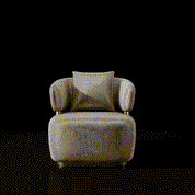 Emma Titanium Gold Polished Stainless Steel Base Champagne Chair Roberto Grassie Min