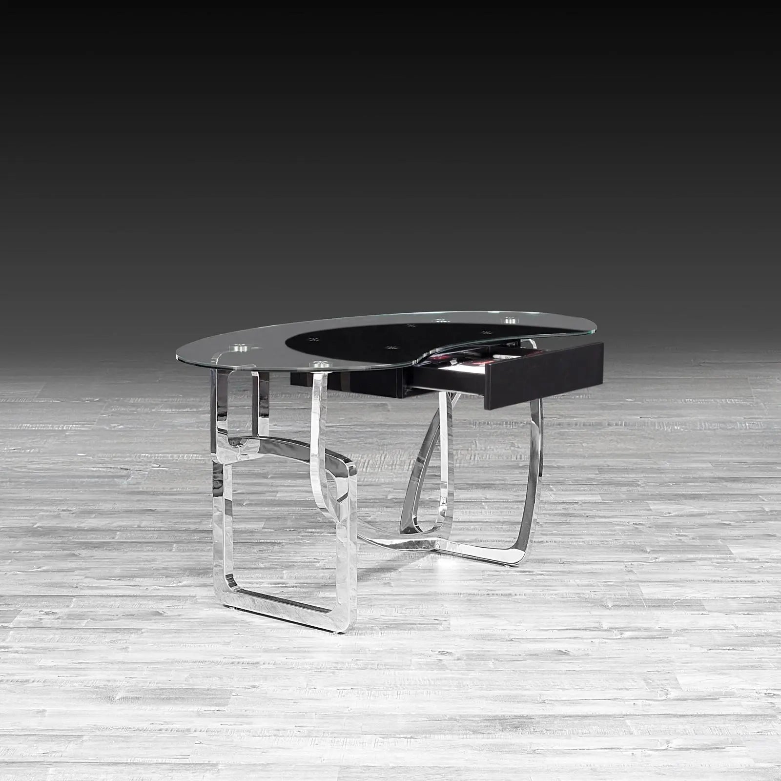 Flow Glass Roberto Grassie Office Desk