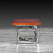 Flow Maple Silver Modern End Table