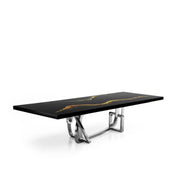 Flow Silver Black Mountain Small Dining Table