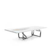 Flow Silver White Art Small Coffee Table