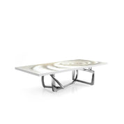 Flow Silver White Fiore Small Coffee Table