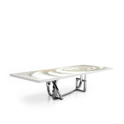 Flow Silver White Fiore Small Dining Table