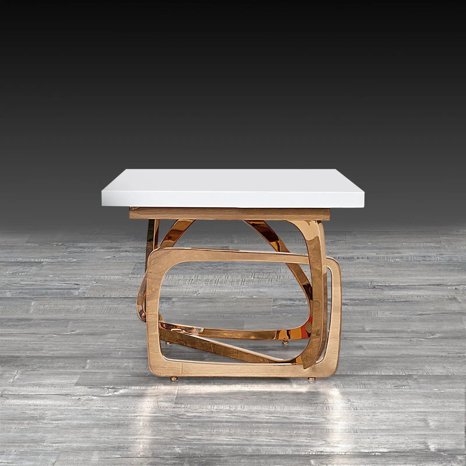 Flow White RG Modern End Table
