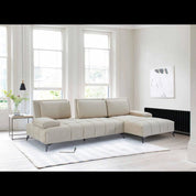 Francesco Bl Left Sofa Chaise Beige Luxury Sectional