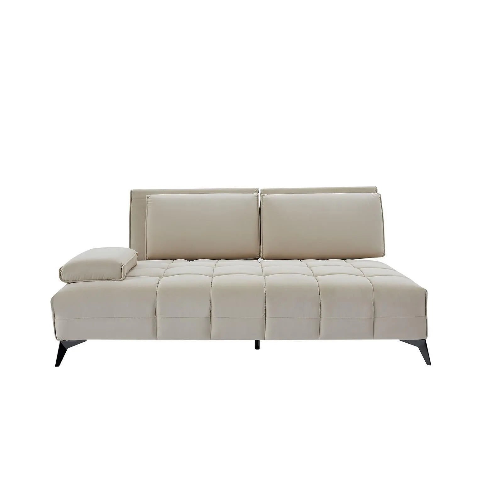 Francesco Bl Left Sofa Chaise Beige Modern Sectional