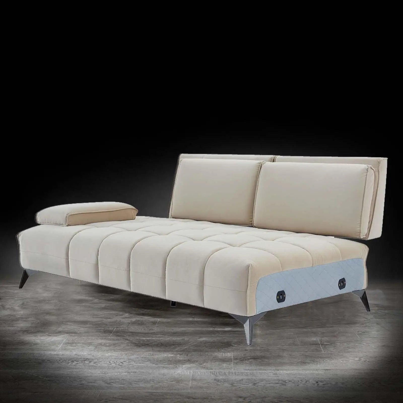 Francesco Bl Left Sofa Chaise Beige Modern Sectional