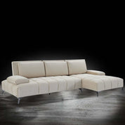 Francesco Bl Left Sofa Chaise Beige Stylish Sectional