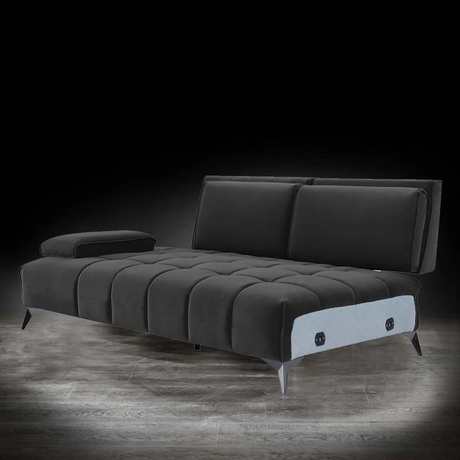 Francesco Bl Left Sofa Chaise Black Modern Sectional