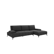 Francesco Bl Left Sofa Chaise Black Stylish Sectional