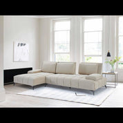 Francesco Bl Right Sofa Chaise Beige Luxury Sectional
