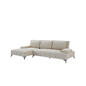 Francesco Bl Right Sofa Chaise Beige Stylish Sectional